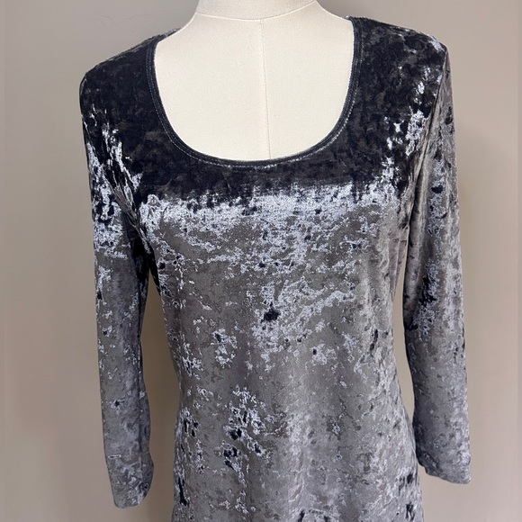 Y2K SLINKY BRAND Crushed Velvet Tunic Top Whimsigoth Fairy Grunge Vamp | Size S - Picture 4 of 11